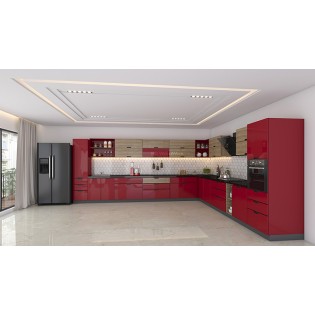 L shape Modular Kitchen Design 