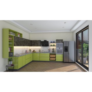 L shape Modular Kitchen Design 