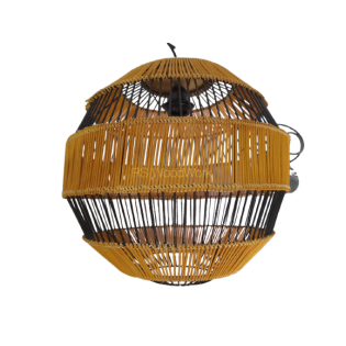 Round Hanging lamp Wooden fiber